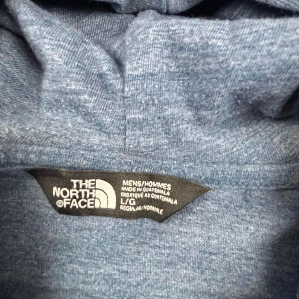 The North Face Heather Blue Hoodie Men's Large Lightweight Outdoor Pullover - Picture 2 of 6
